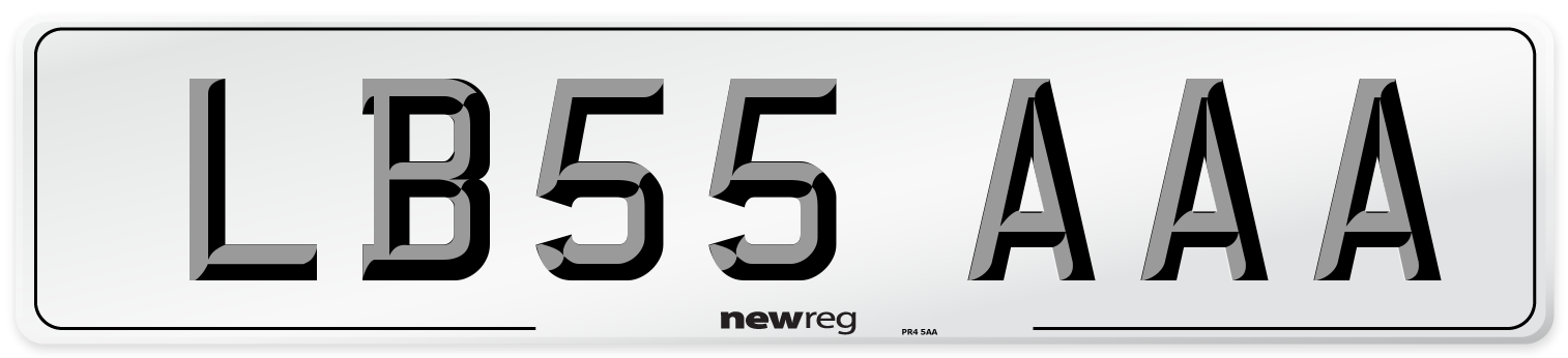 LB55 AAA Number Plate from New Reg